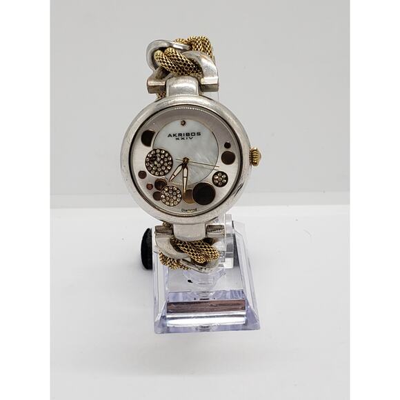 Akribos XXIV women's dress watch. Multifunction face. AK643TTG. Working Watch